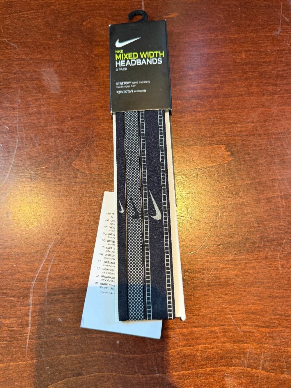 NIKE Set of 3 Mixed Width Sporty Headbands Black New NWT Sport Athlete